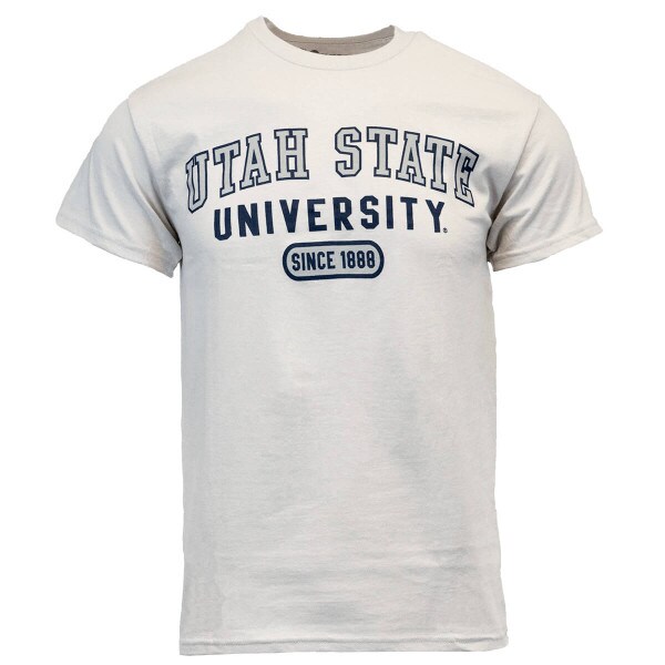 utah state university since 1888 tshirt tan gray